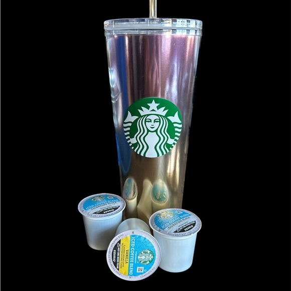 Starbucks Pink and Gold  Tumbler with K/Cups New - Picture 2 of 3